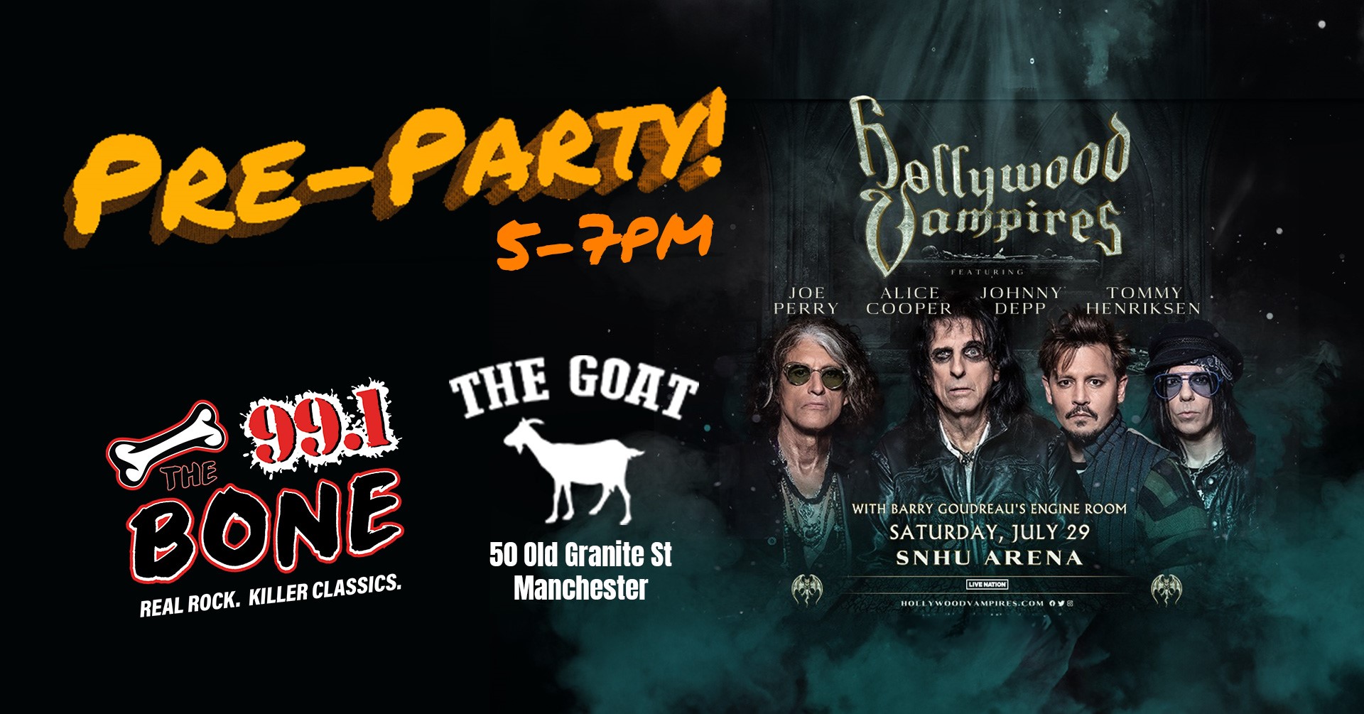 Hollywood Vampires Concert Pre-Party at The Goat: You Could Win Luxury Suite Upgrades!