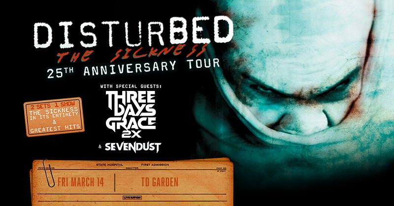 Enter to Win Tickets to See Disturbed Live at TD Garden!