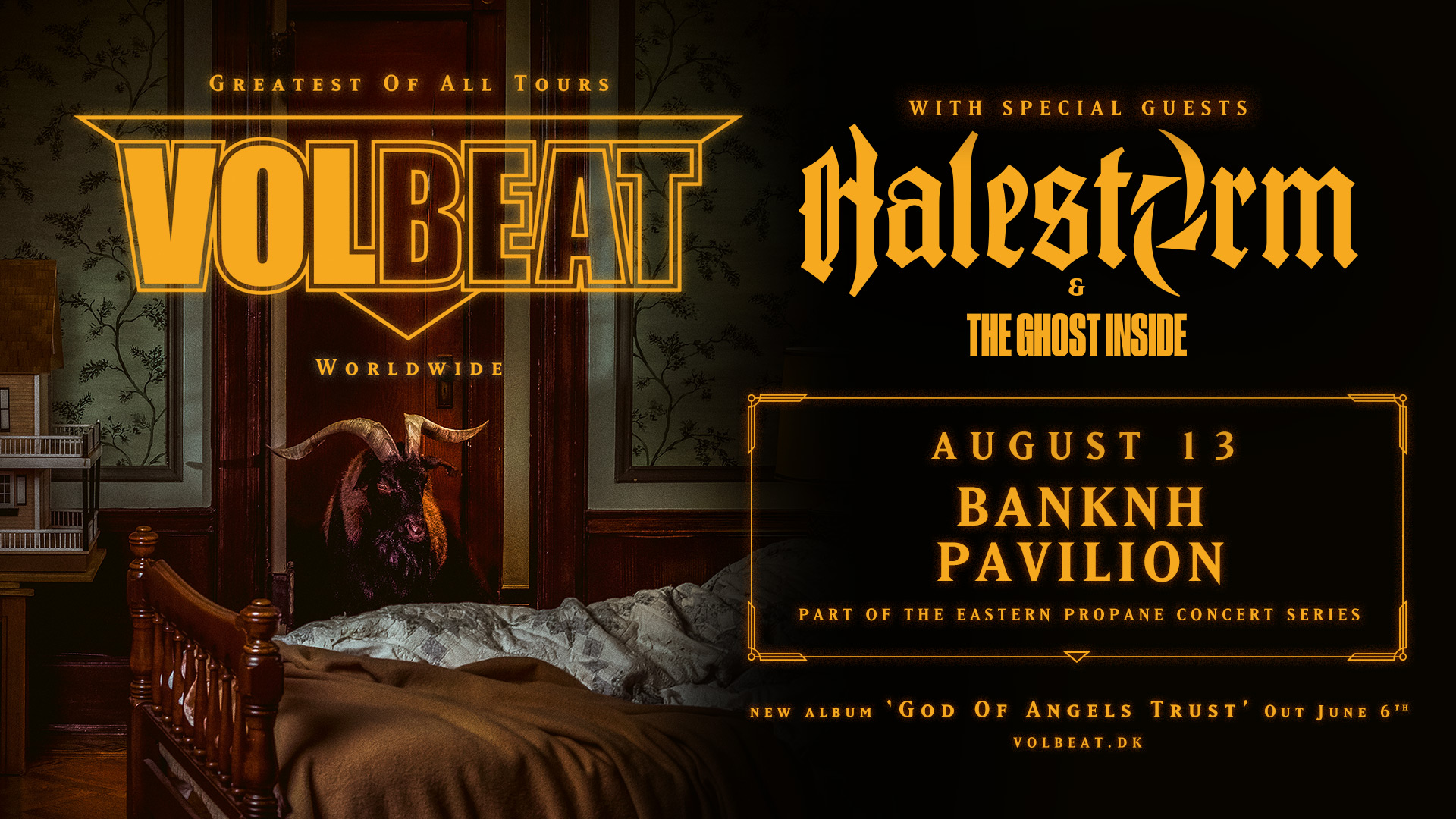 Last Chance to See Volbeat Live at BankNH Pavilion!