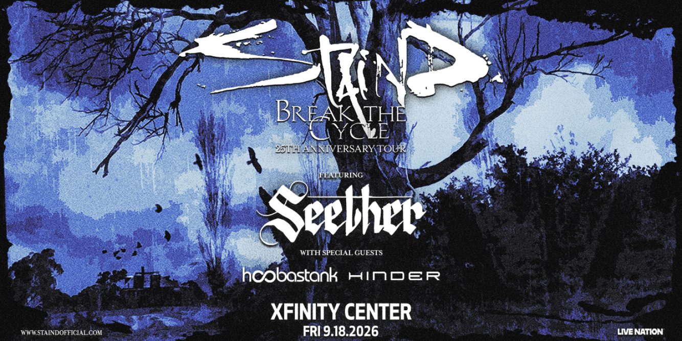 Win Tickets to see Staind at the Xfinity Center!